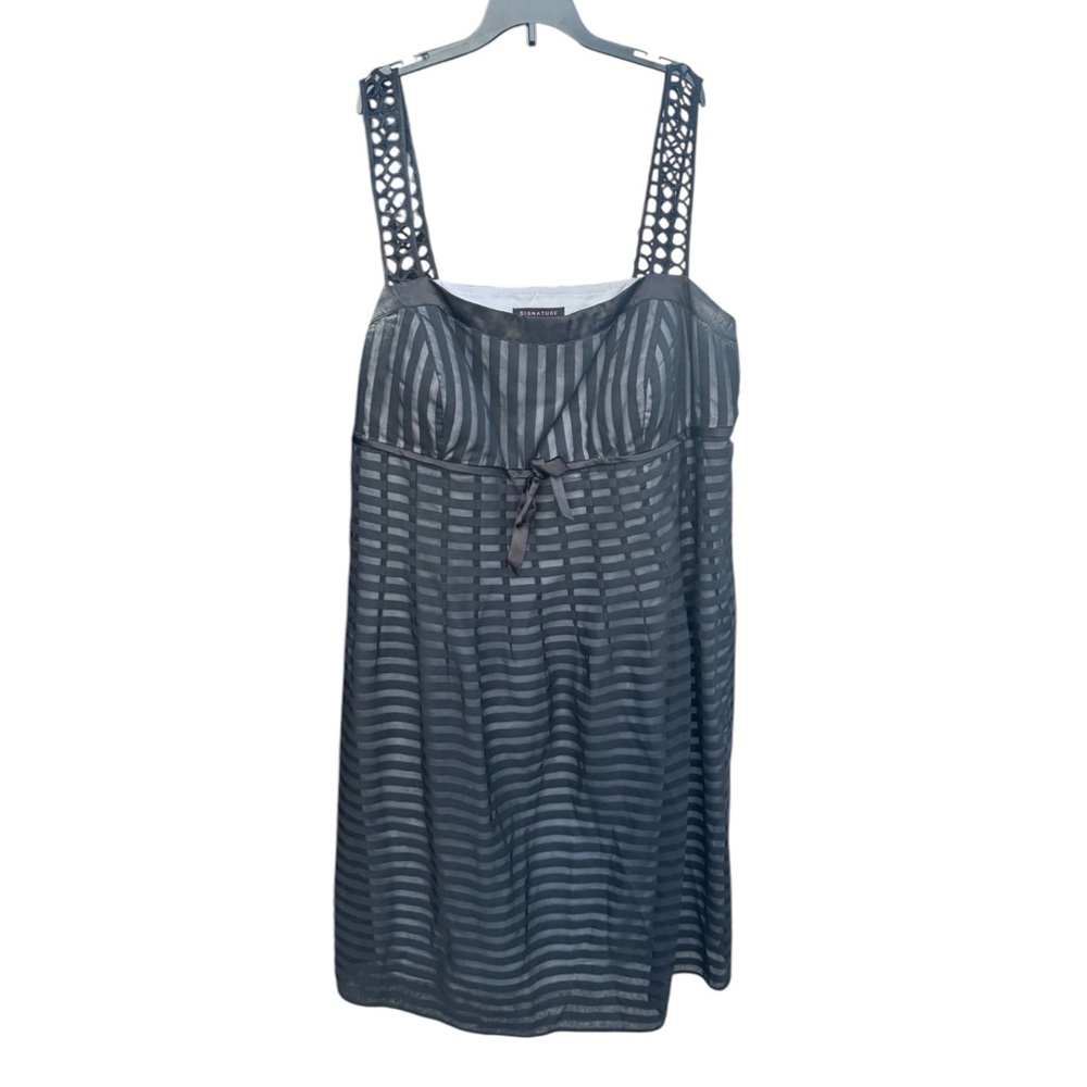 Robbie Bee Striped Plus Size Mini Dress Unique Design Size 22 W